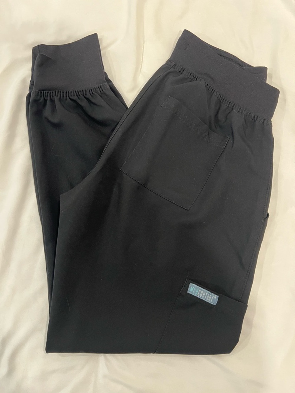 Black Medcouture Jogger Scrub Pants
